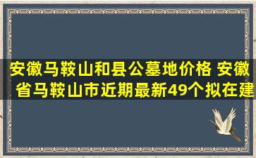 安徽马鞍山和县公墓地价格 安徽省马鞍山市近期最新49个拟在建工程项目汇总